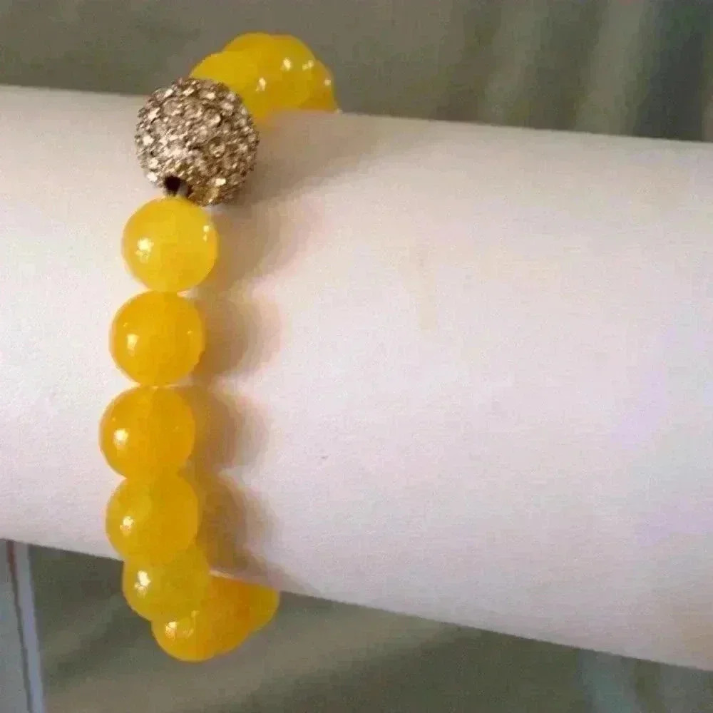 Stone Bead Bracelet in Yellow